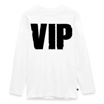 vip - Teenager Premium Bio Langarmshirt - Weiß - Vorne - AI Model Kid Female (0cm)