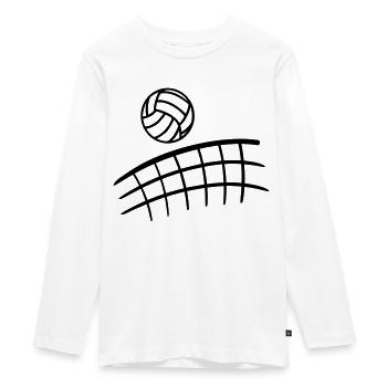 Volleyball - T-shirt manches longues Premium Ado - blanc - Devant - AI Model Kid Female (0cm)