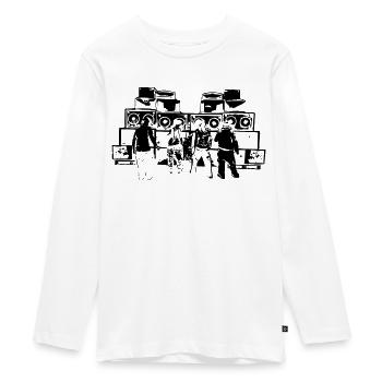 FREE PARTY SOUND SYSTEM - Teenager Premium Bio Langarmshirt - Weiß - Vorne - AI Model Kid Female (0cm)