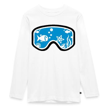 Diving - Teenager Premium Organic Long Sleeve Shirt - white - Front - AI Model Kid Female (0cm)