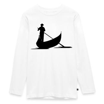 Freizeit - Gondel Venedig - Teenager Premium Bio Langarmshirt - Weiß - Vorne - AI Model Kid Female (0cm)