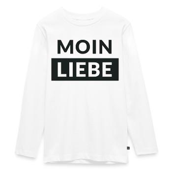 Moin Liebe - Teenager Premium Bio Langarmshirt - Weiß - Vorne - AI Model Kid Female (0cm)