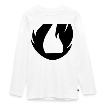 küssende Flamme Flammenrausch - Teenager Premium Bio Langarmshirt - Weiß - Vorne - AI Model Kid Female (0cm)