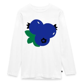 blueberries_fruits - Teenager Premium Bio Langarmshirt - Weiß - Vorne - AI Model Kid Female (0cm)