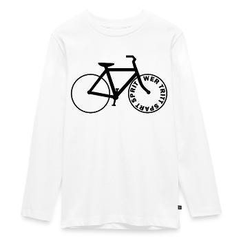 Fahrrad Umwelt - Teenager Premium Bio Langarmshirt - Weiß - Vorne - AI Model Kid Female (0cm)