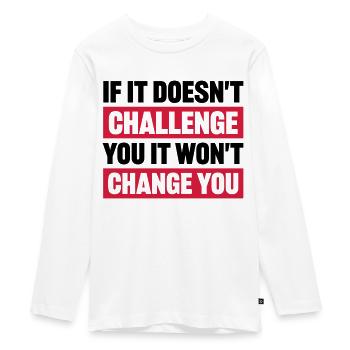Preventivo motivazione fitness allenamento - Maglia a maniche lunghe ecologica premium per ragazzi - bianco - Fronte - AI Model Kid Female (0cm)