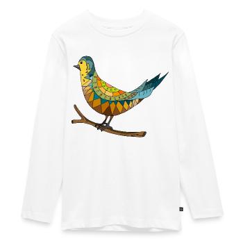 Bird - Teenager Premium Organic Long Sleeve Shirt - white - Front - AI Model Kid Female (0cm)