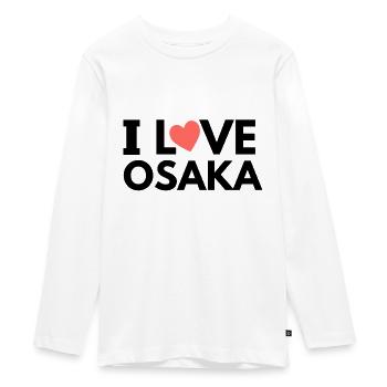i love osaka - Teenager Premium Bio Langarmshirt - Weiß - Vorne - AI Model Kid Female (0cm)