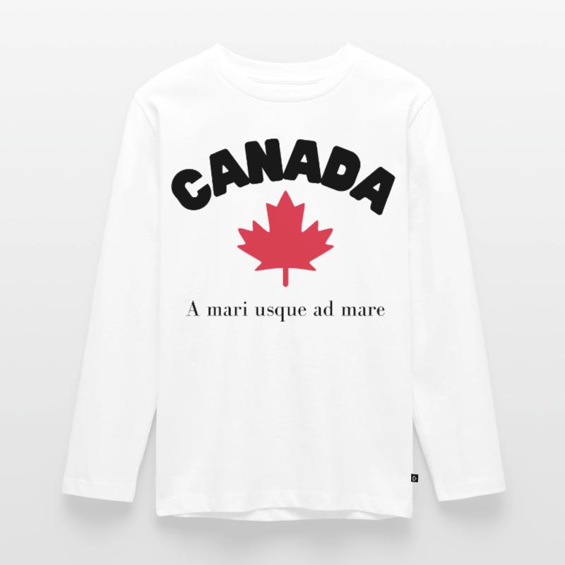 CANADA avec feuille d’érable et devise T-shirt manches longues Premium Ado