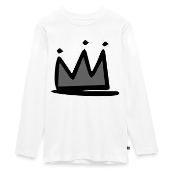 couronne - T-shirt manches longues Premium Ado - blanc - Devant - AI Model Kid Female (0cm)