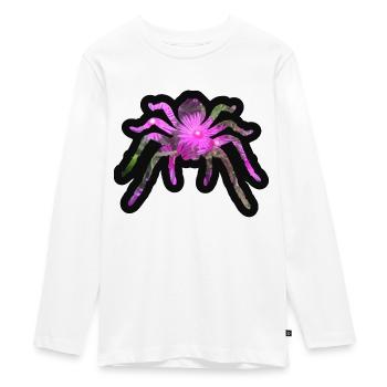Blühende Spinne - Teenager Premium Bio Langarmshirt - Weiß - Vorne - AI Model Kid Female (0cm)