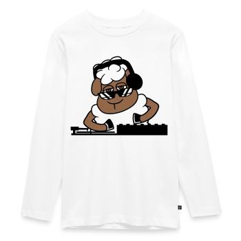 Cool DJ Sheep Sheep Mixer Musique de fête - T-shirt manches longues Premium Ado - blanc - Devant - AI Model Kid Female (0cm)