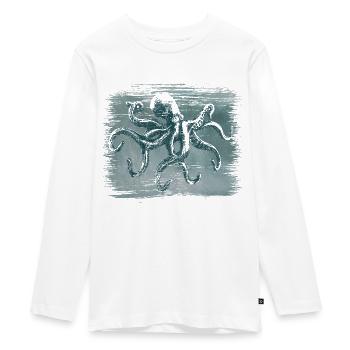 Oktopus Krake Geschenk - Teenager Premium Bio Langarmshirt - Weiß - Vorne - AI Model Kid Female (0cm)
