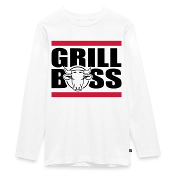grill - Teenager Premium Organic Long Sleeve Shirt - white - Front - AI Model Kid Female (0cm)