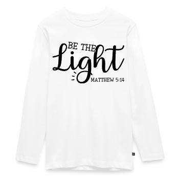 Light of the World - Teenager Premium Organic Long Sleeve Shirt - white - Front - AI Model Kid Female (0cm)