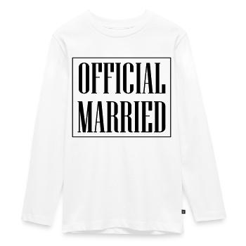 Married Wedding - Teenager Premium Organic Long Sleeve Shirt - white - Front - AI Model Kid Female (0cm)