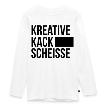 CREATIVE KACK MERDE - T-shirt manches longues Premium Ado - blanc - Devant - AI Model Kid Female (0cm)