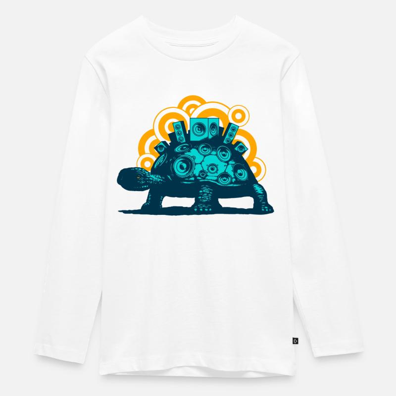 Système de son mobile (aucun texte) - T-shirt manches longues Premium Ado - blanc