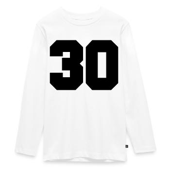 30 - Teenager Premium Bio Langarmshirt - Weiß - Vorne - AI Model Kid Female (0cm)