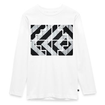 Géométrique - T-shirt manches longues Premium Ado - blanc - Devant - AI Model Kid Female (0cm)