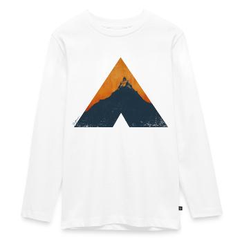 Matterhorn triangle - Teenager Premium Organic Long Sleeve Shirt - white - Front - AI Model Kid Female (0cm)