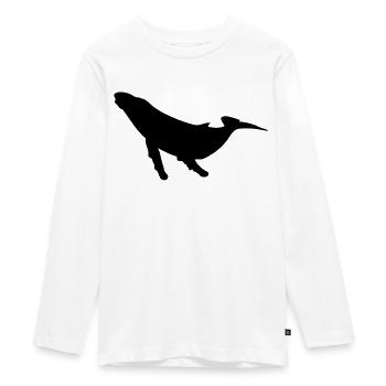 baleine whale silhouette ombre shadow1 - T-shirt manches longues Premium Ado - blanc - Devant - AI Model Kid Female (0cm)
