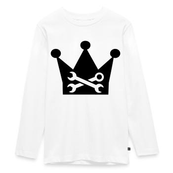 Screw wrench - Teenager Premium Organic Long Sleeve Shirt - white - Front - AI Model Kid Female (0cm)