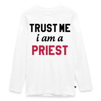 chrétien / prêtre / catholique / religion - T-shirt manches longues Premium Ado - blanc - Devant - AI Model Kid Female (0cm)