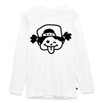 Fille insolente - ligne - T-shirt manches longues Premium Ado - blanc - Devant - AI Model Kid Female (0cm)