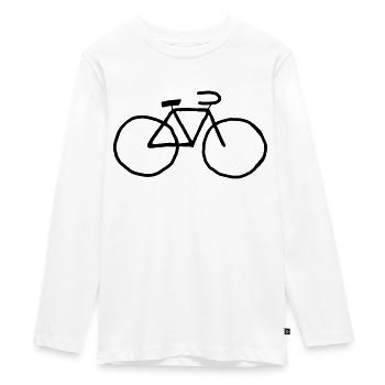Bicyclette - T-shirt manches longues Premium Ado - blanc - Devant - AI Model Kid Female (0cm)