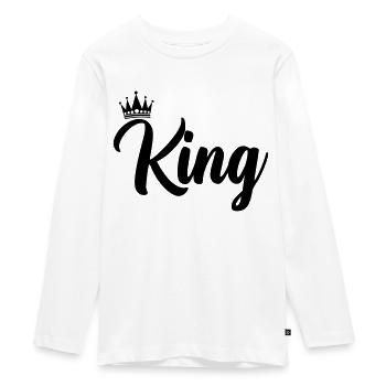 Roi - T-shirt manches longues Premium Ado - blanc - Devant - AI Model Kid Female (0cm)