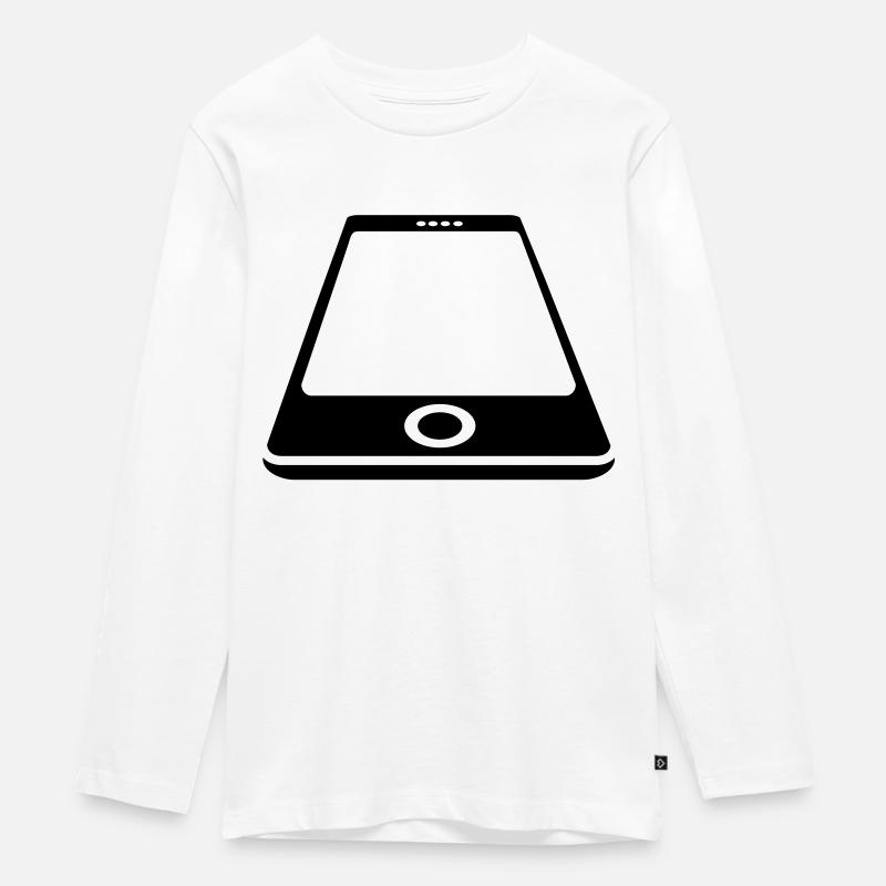 Smartphone White - T-shirt manches longues Premium Ado - blanc