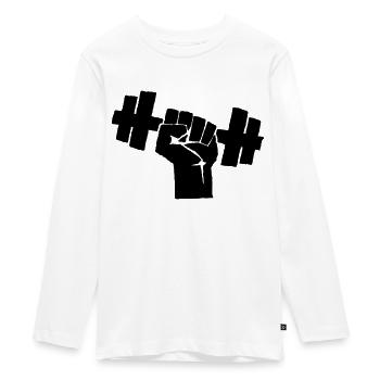 POIDS de formation de culturisme soulever des - T-shirt manches longues Premium Ado - blanc - Devant - AI Model Kid Female (0cm)