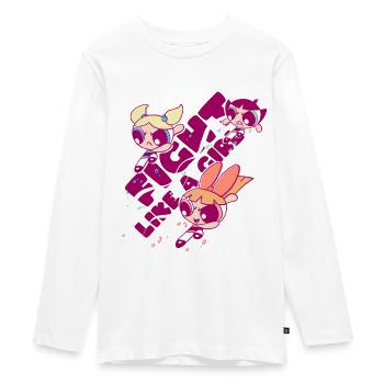 Les Supers Nanas Fight Like A Girl - T-shirt manches longues Premium Ado - blanc - Devant - AI Model Kid Female (0cm)