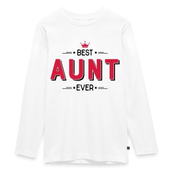 Tante - T-shirt manches longues Premium Ado - blanc - Devant - AI Model Kid Female (0cm)