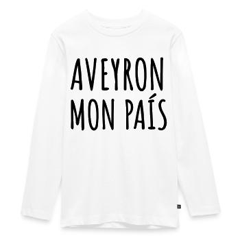 Aveyron mon pays aveyronnais - T-shirt manches longues Premium Ado - blanc - Devant - AI Model Kid Female (0cm)