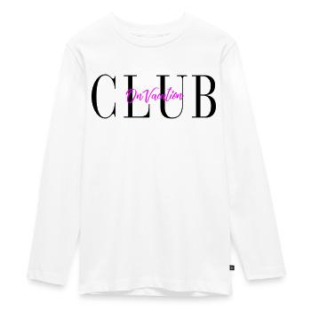 Club on vacation - Teenager Premium Organic Long Sleeve Shirt - white - Front - AI Model Kid Female (0cm)