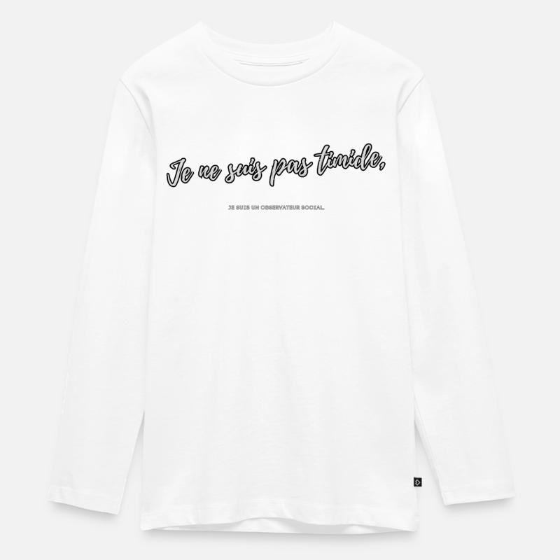 Timide - T-shirt manches longues Premium Ado - blanc