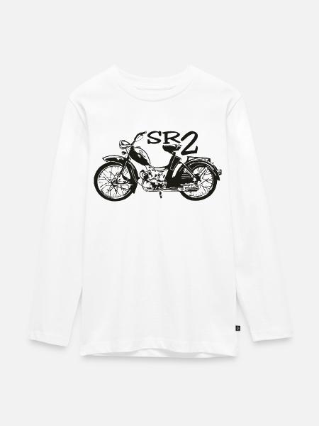Simson SR2 - Teenager Premium Bio Langarmshirt - Weiß