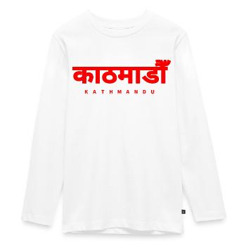 Kathmandu Nepal - Teenager Premium Bio Langarmshirt - Weiß - Vorne - AI Model Kid Female (0cm)