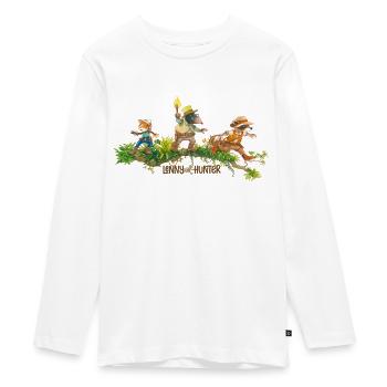 Lenny Hunter Und Die Mystery Crew - Teenager Premium Bio Langarmshirt - Weiß - Vorne - AI Model Kid Female (0cm)