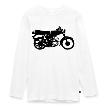 Simson cyclomoteur - T-shirt manches longues Premium Ado - blanc - Devant - AI Model Kid Female (0cm)