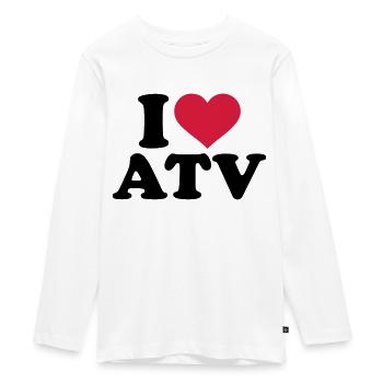 I love ATV - T-shirt manches longues Premium Ado - blanc - Devant - AI Model Kid Female (0cm)