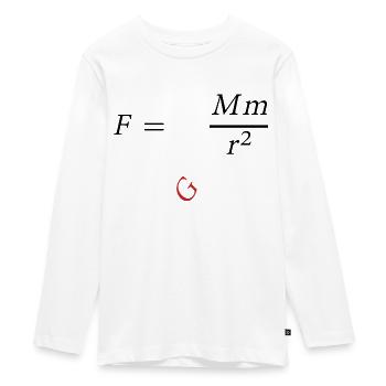 Isaac Newton - Teenager Premium Organic Long Sleeve Shirt - white - Front - AI Model Kid Female (0cm)