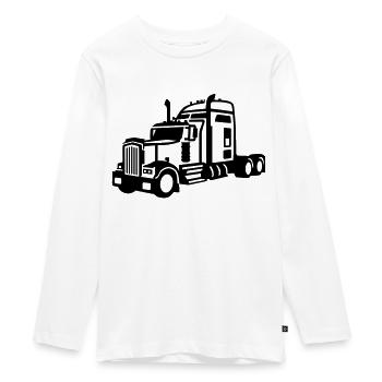LKW - Teenager Premium Bio Langarmshirt - Weiß - Vorne - AI Model Kid Female (0cm)