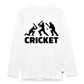 Cricket - T-shirt manches longues Premium Ado - blanc - Devant - AI Model Kid Female (0cm)