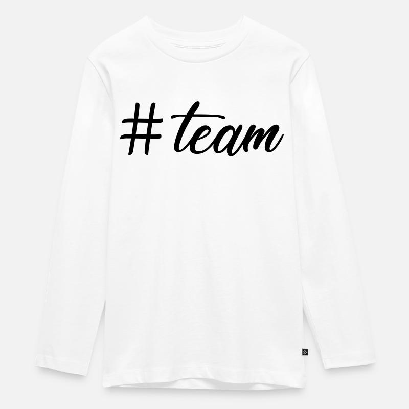 hashtag # team - T-shirt manches longues Premium Ado - blanc