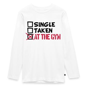gym bodybuilder muscle d'entraînement poids - T-shirt manches longues Premium Ado - blanc - Devant - AI Model Kid Female (0cm)