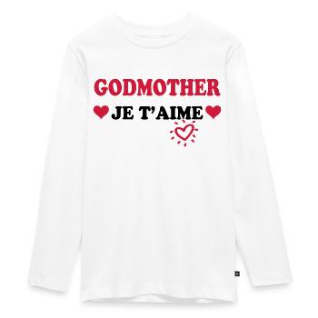 Godmother je t'aime - Teenager Premium Organic Long Sleeve Shirt - white - Front - AI Model Kid Female (0cm)