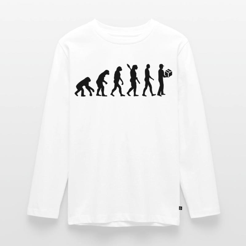Evolution delivery man Teenager Premium Organic Long Sleeve Shirt